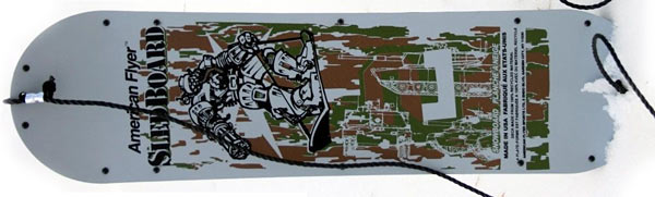 American Flyer Brown Camouflage Sled Board